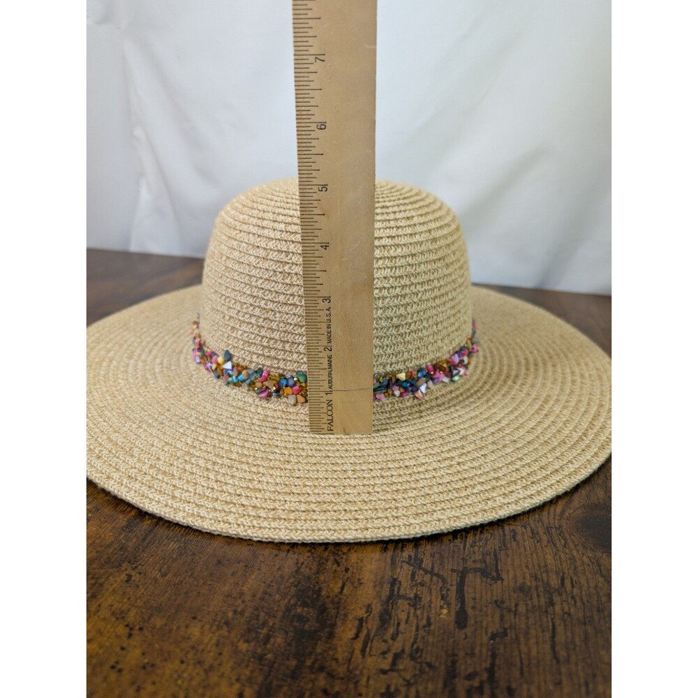 Jacobson Hat Wide Brim Straw Sun Hat One Size Fits All Western Boho Chic Summer - Picture 10 of 10